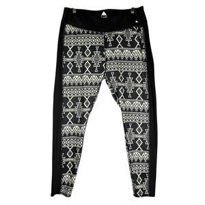 Burton Dryride Plasma Legging XL‎ Black & White Aztec Tribal Southwest Baselayer